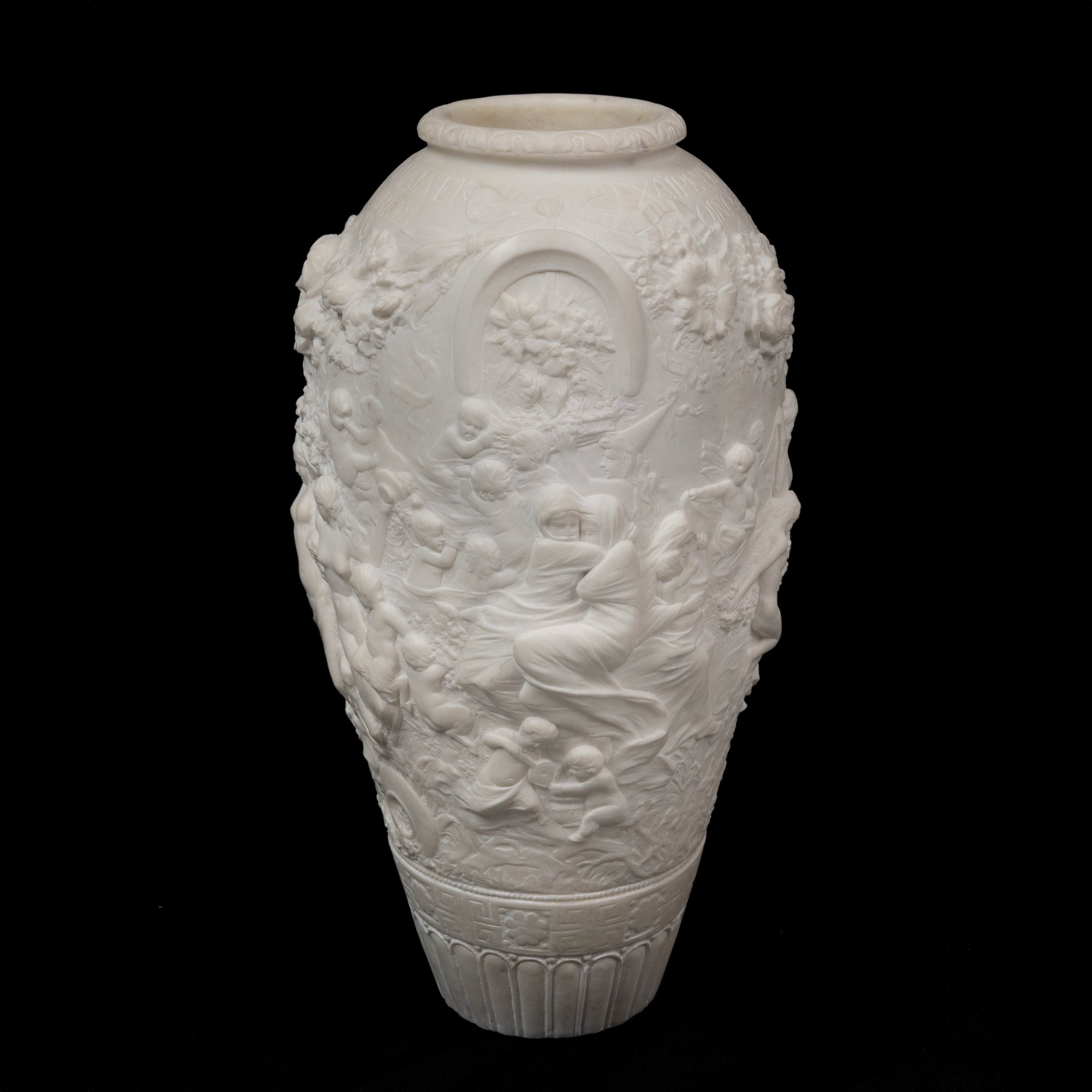An Exceptional Carved Marble Vase By Aristide Petrilli of Florence