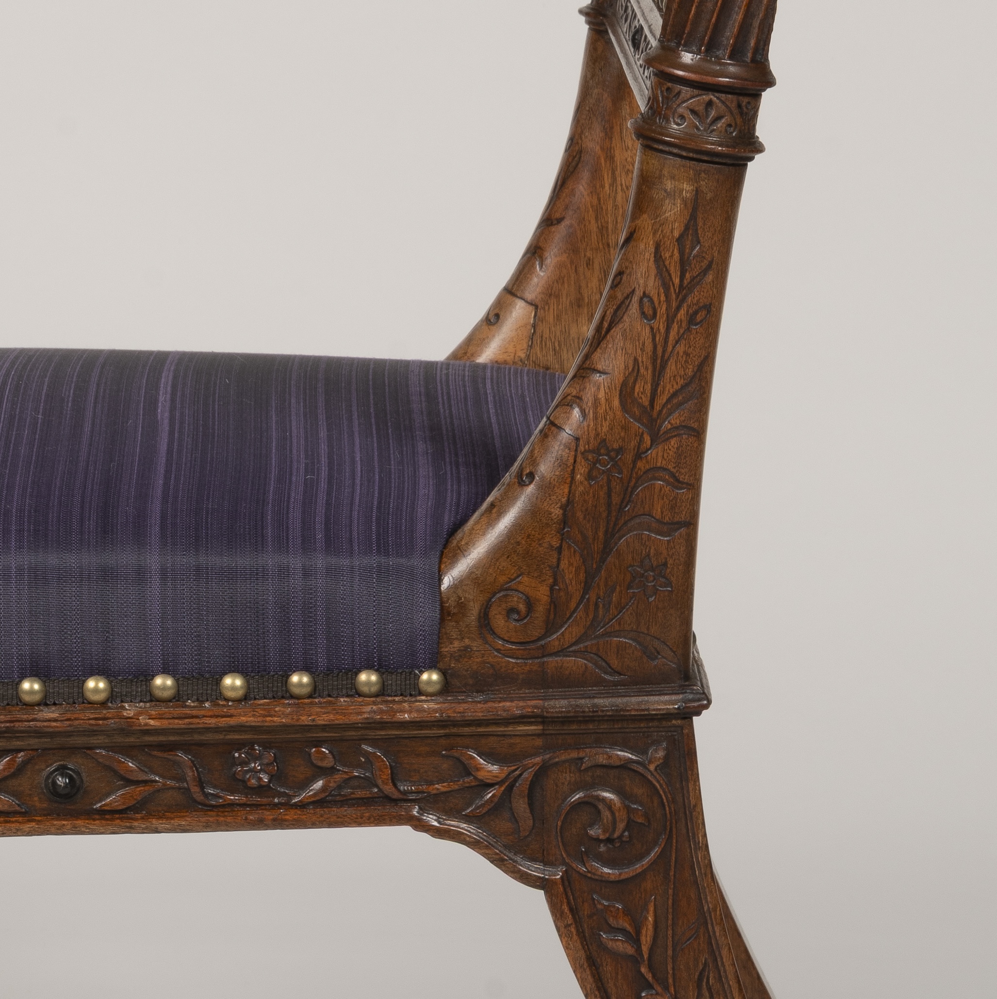 A Striking Pair of Walnut Chairs by Gillows