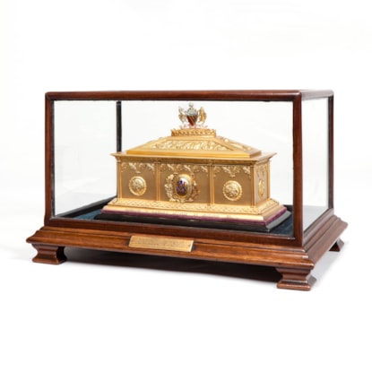 A Silver Gilt Presentation Casket awarded to Alderman Abel Heywood