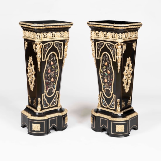 A Pair of Pedestals in the manner of Befort Fils of Paris