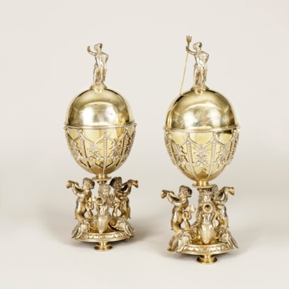 A Pair of Elkington & Company Lidded Confitures