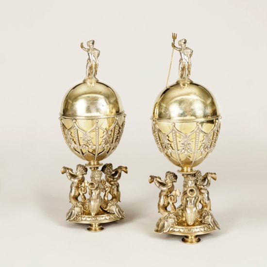 A Pair of Elkington & Company Lidded Confitures