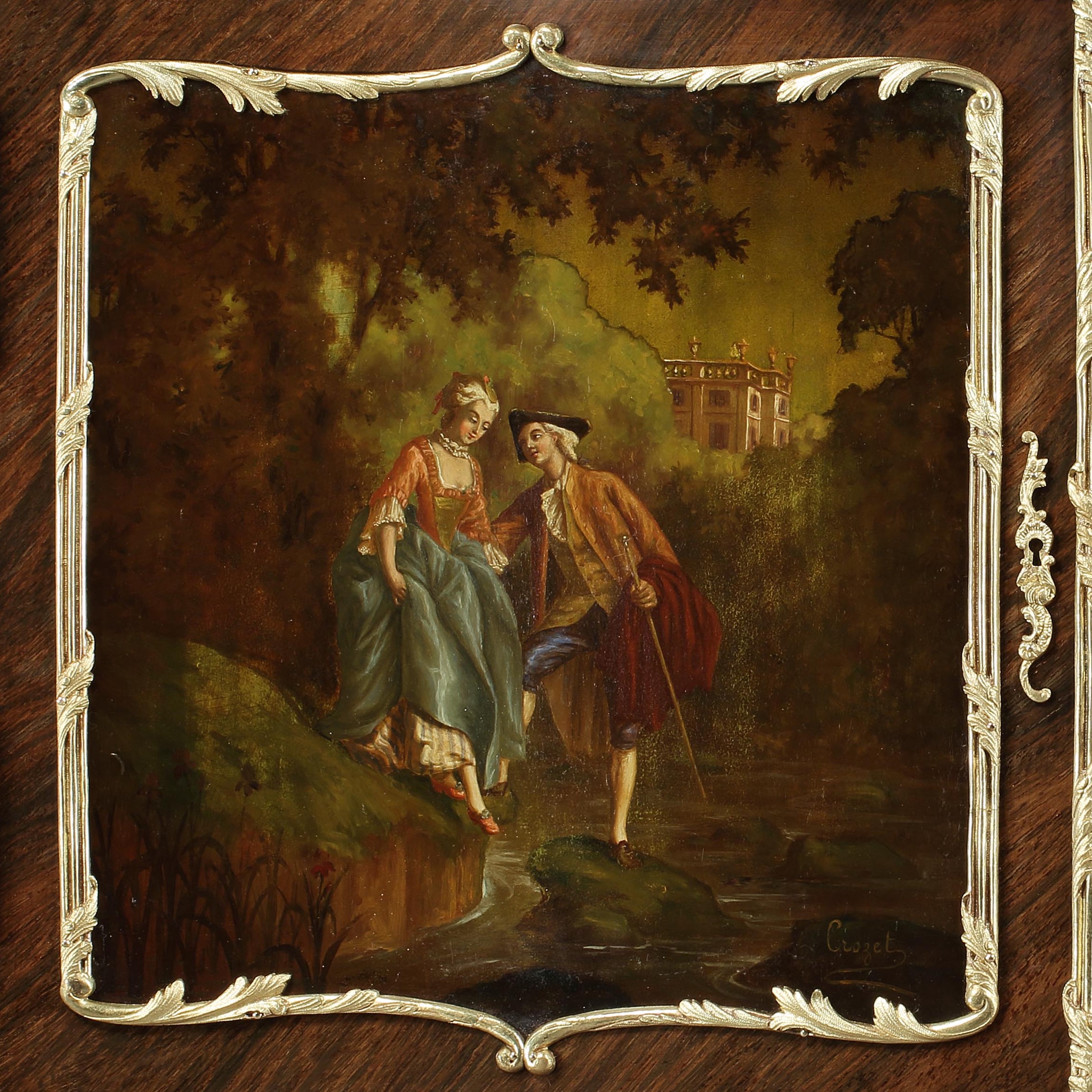 A Vitrine Cabinet in the Louis XV Vernis Martin Manner