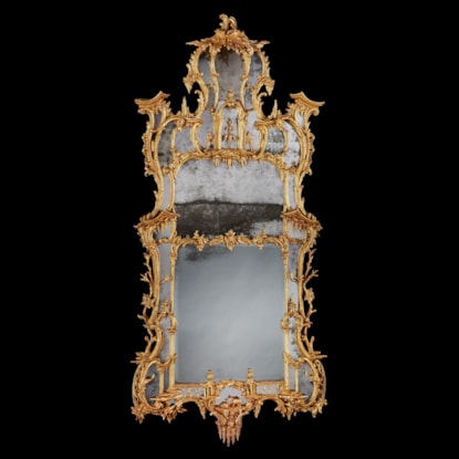 A George III Giltwood Pier Mirror In the Manner of Thomas Johnson