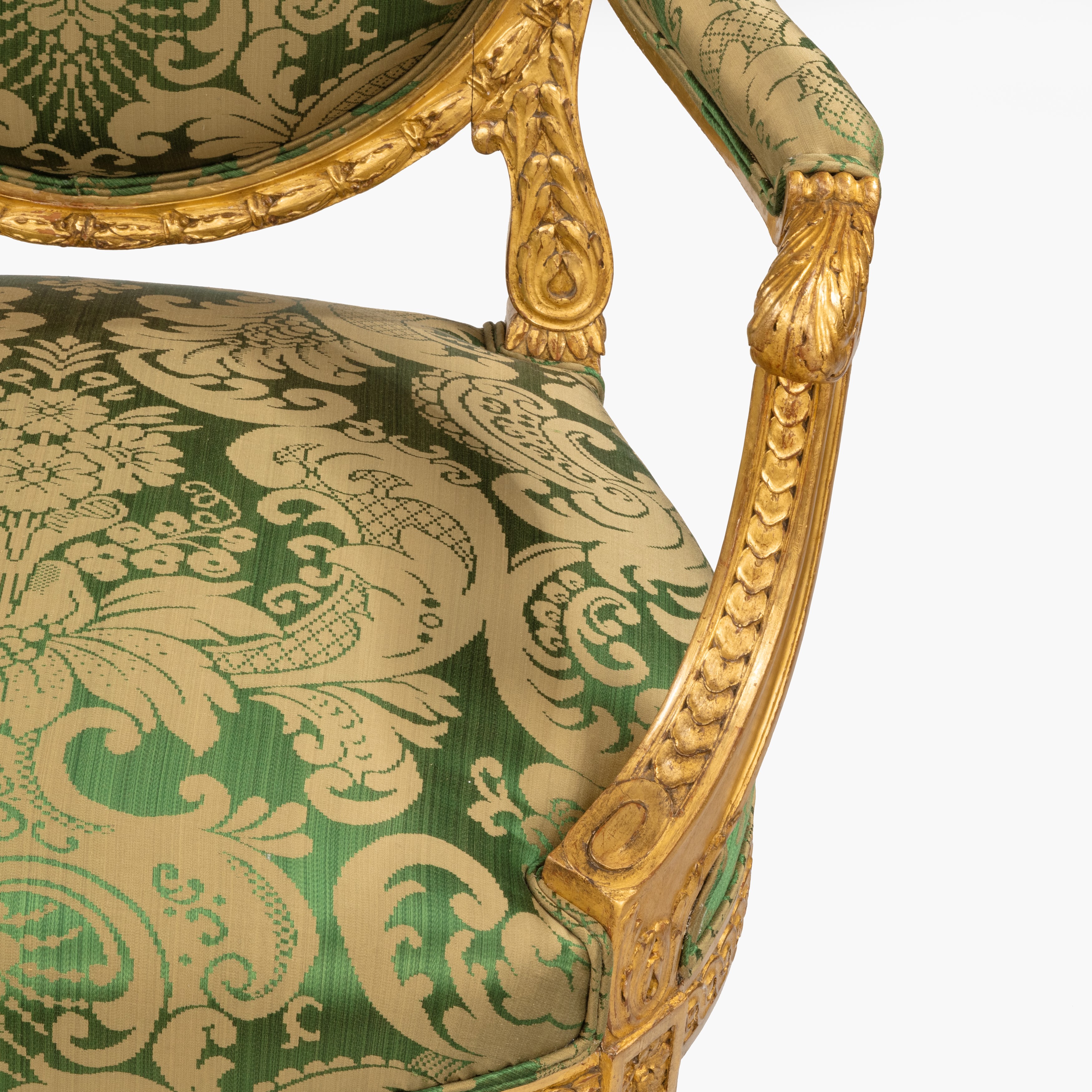 A Good Pair of Fauteuils en Cabriolet in the Louis XVI Manner