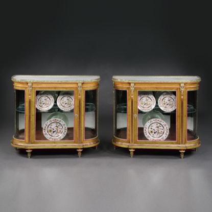 A Pair of Display Cabinets By C. Mellier & Co