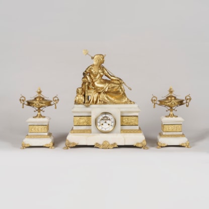 A Garniture de Cheminée in The Egyptian Manner
