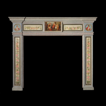 A Rare & Highly Decorative Chimney Piece in the Manner of George Brookshaw