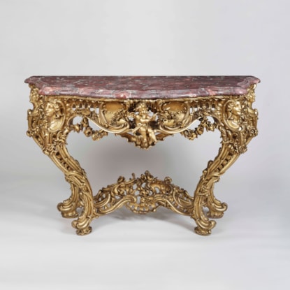 A Louis XV Style Console Table In the Manner of Nicolas Pineau