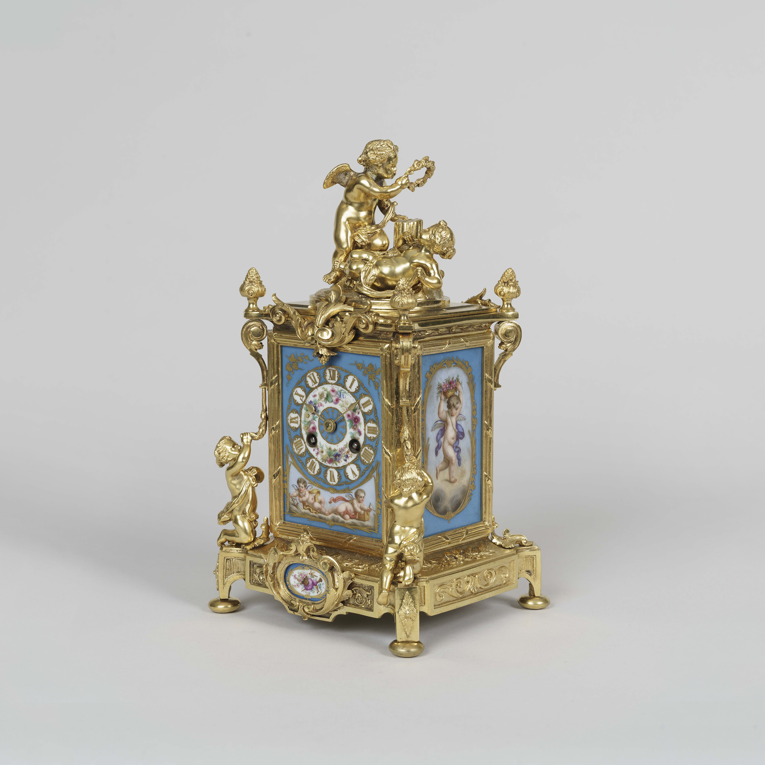 A Clock Garniture in the Louis XVI Manner By Le Roy et Fils