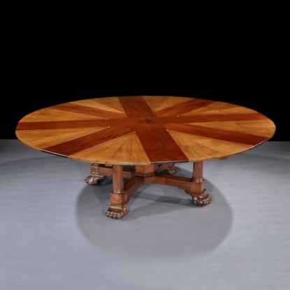 Jupe's Patent Mechanical Action Extending Dining Table