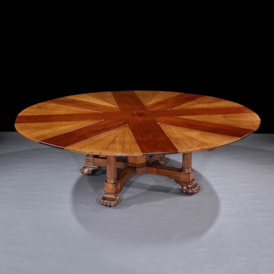 Jupe's Patent Mechanical Action Extending Dining Table