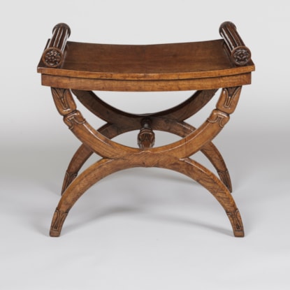 A Regency Period X-Frame Stool Possibly by George Bullock