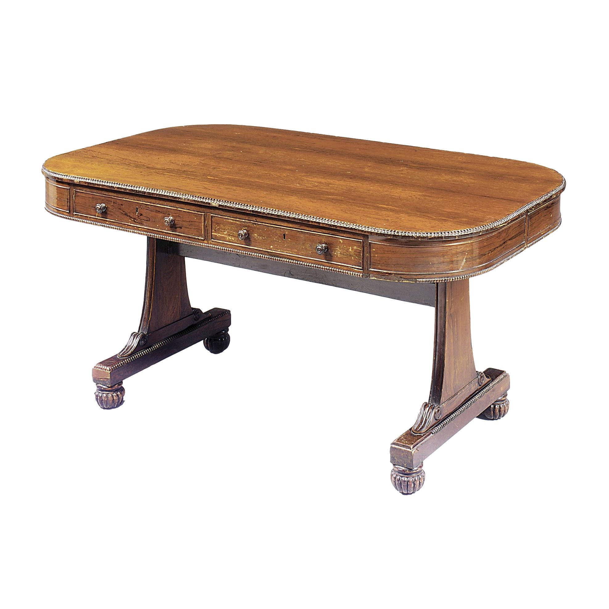 A George IV Rosewood Library Table Attributed to Gillows