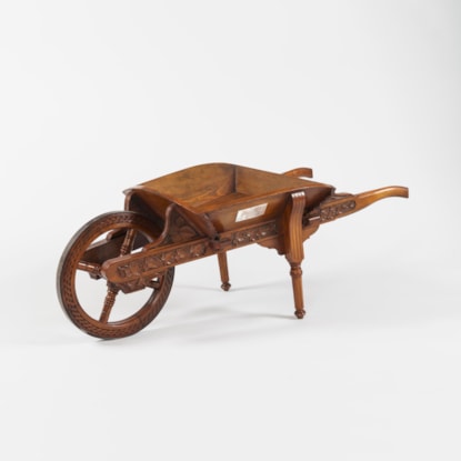 A Late 19th-Century Oak Presentation Wheelbarrow