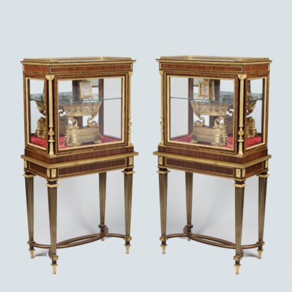 A Pair of Display Cabinets in the Louis XVI Manner