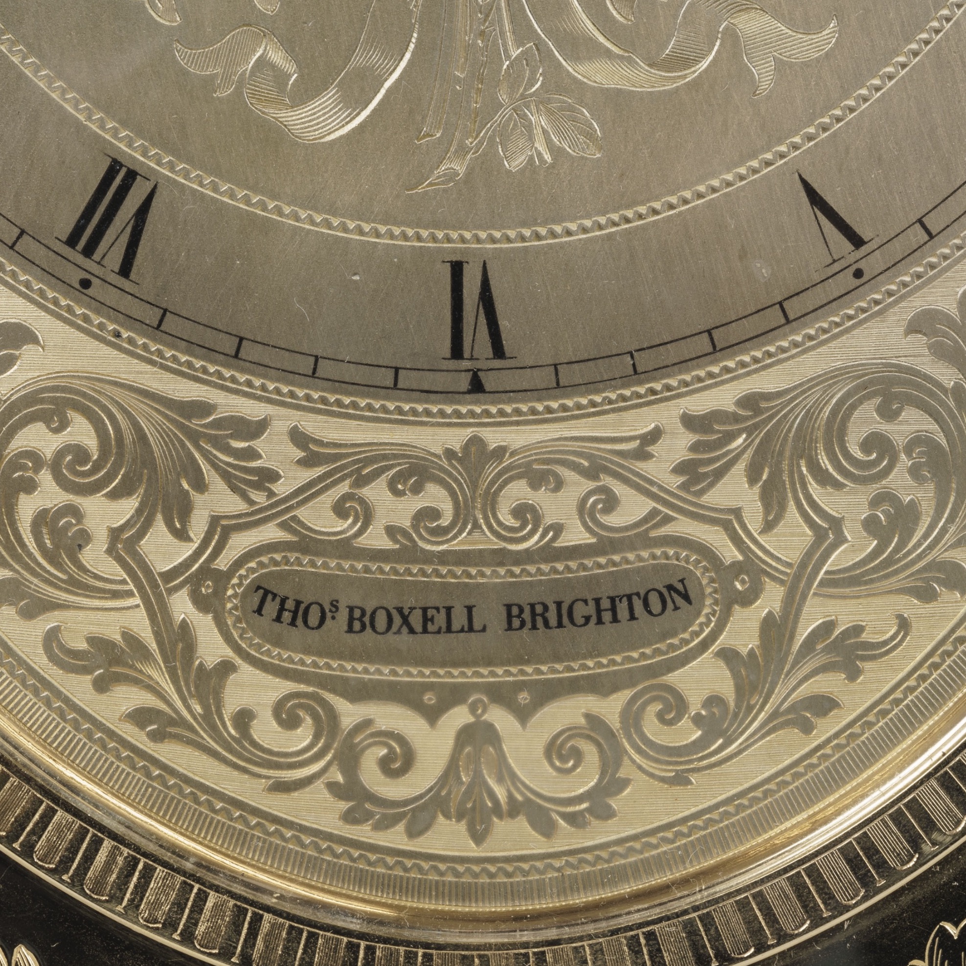 A Large Oval Strut Clock By Thomas Cole