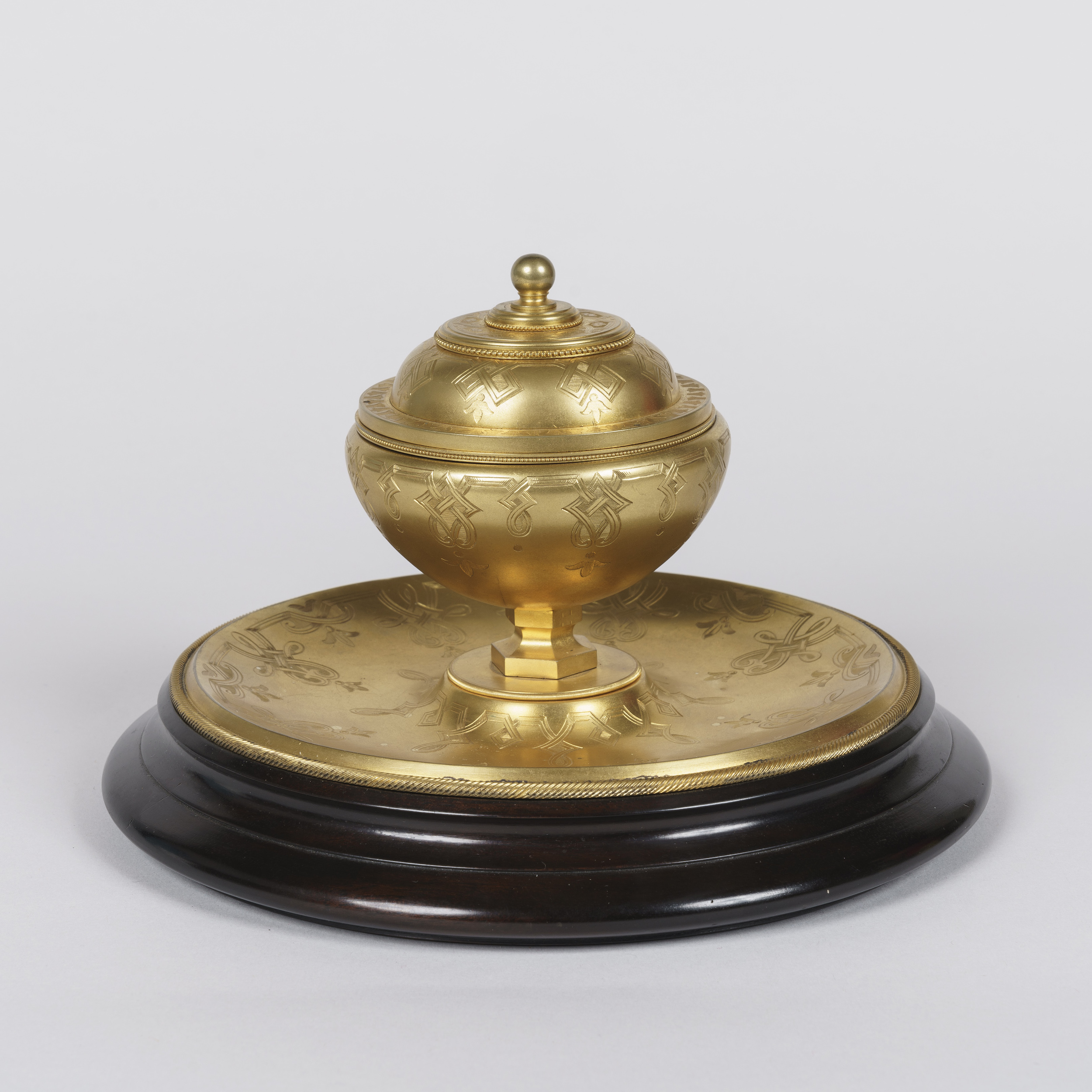 An Inkwell Table Clock by Thomas Cole