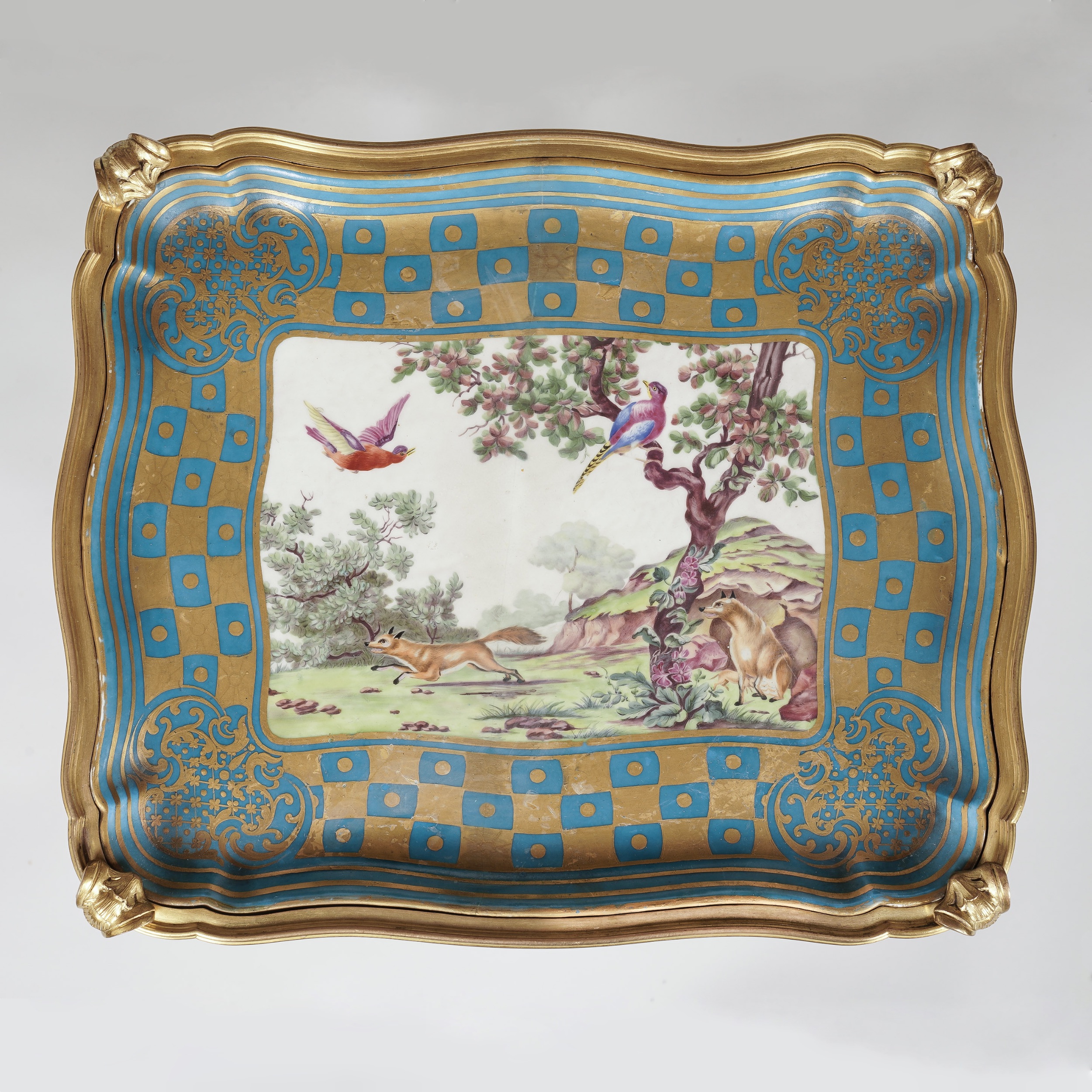 A Table Ambulante With 'Sèvres' Porcelain Top