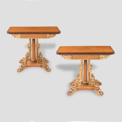 A Pair of George IV Card Tables Attributed to Morel & Seddon