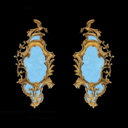 A Pair of Giltwood Mirrors in the Chippendale manner