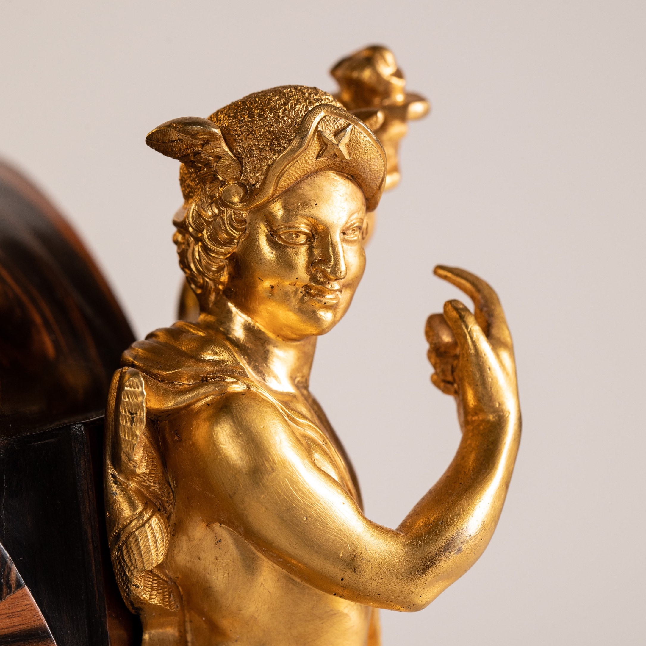 A Superb Coromandel-Veneered Mantle Clock by Thomas Cole