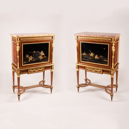 An Exquisite Pair of Louis XVI Style Cabinets By Charles-Guillaume Winckelsen