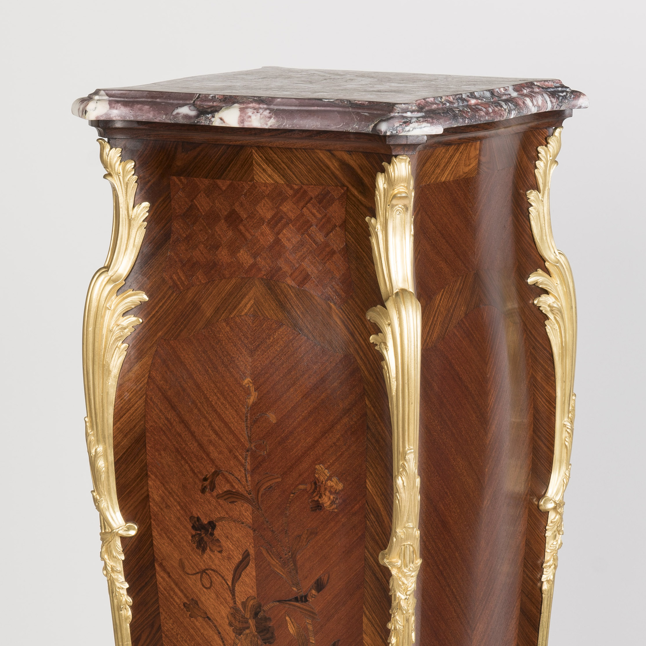 An Elegant Marquetry Pedestal By Maison Millet of Paris