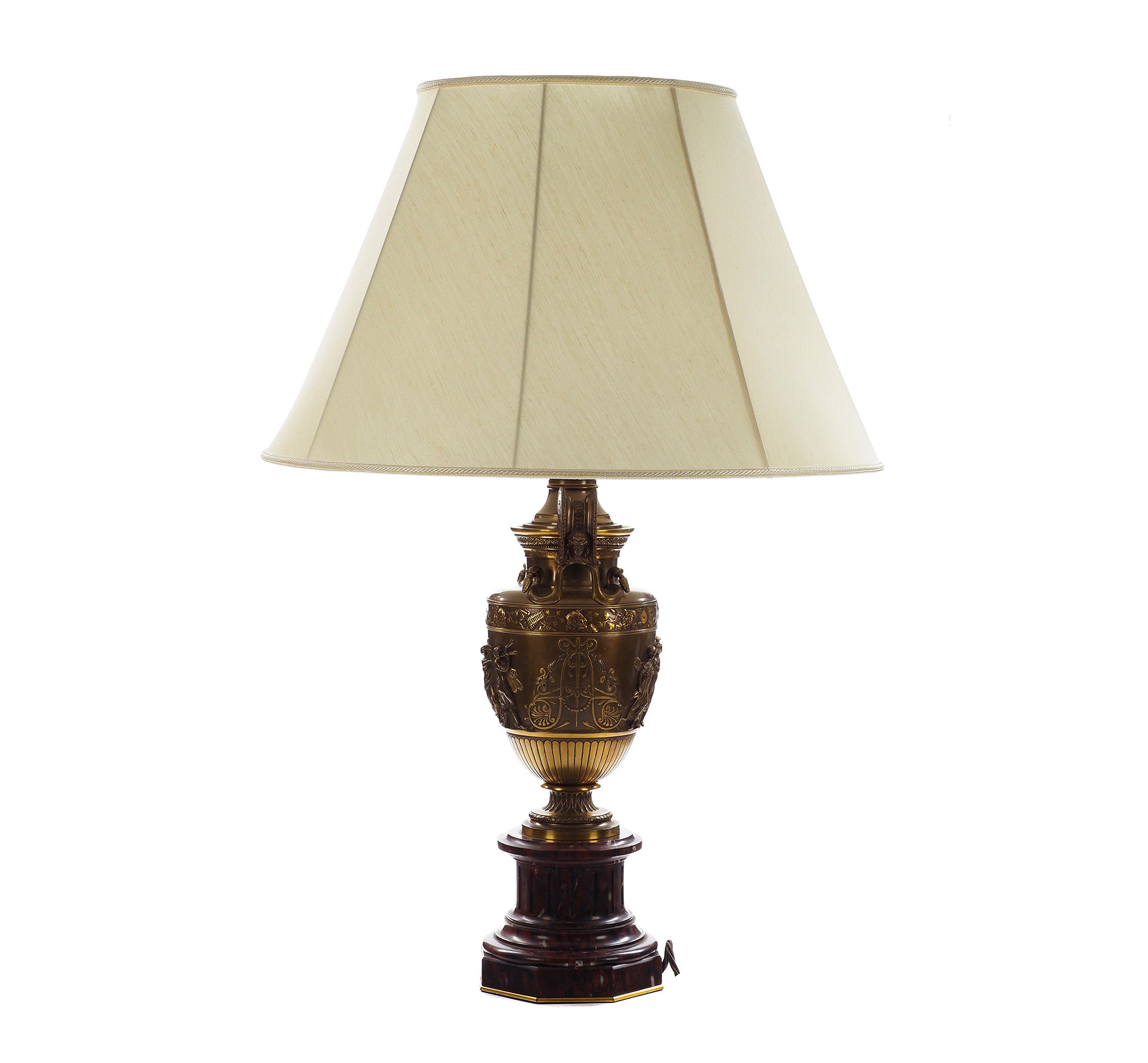 A Rare Pair of Bonze Lamps by Barbedienne