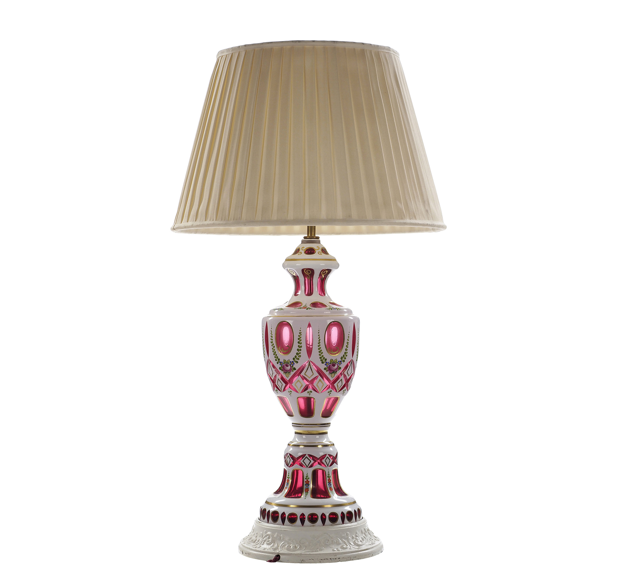 A Pair of Bohemian Crystal Vase Lamps