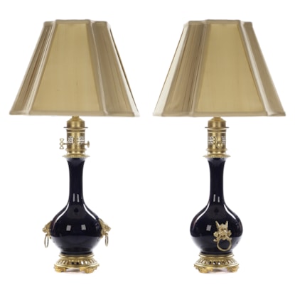 A Pair of Chinese Antique Vase Lamps
