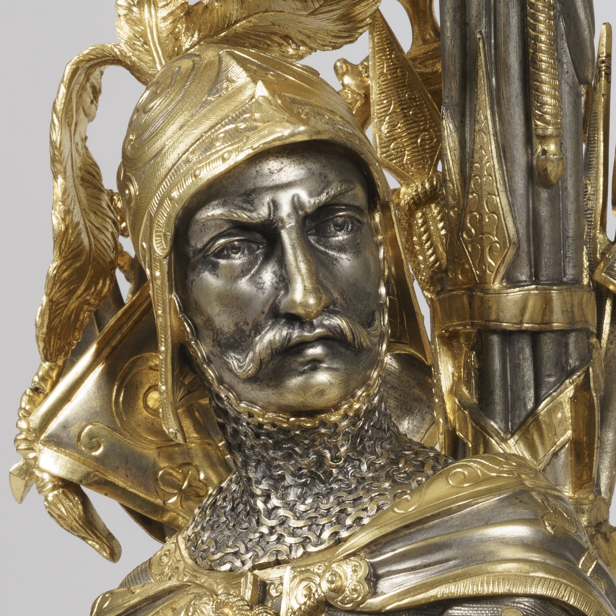 An August Pair of Napoleon III Silvered and Gilt Bronze Candelabra