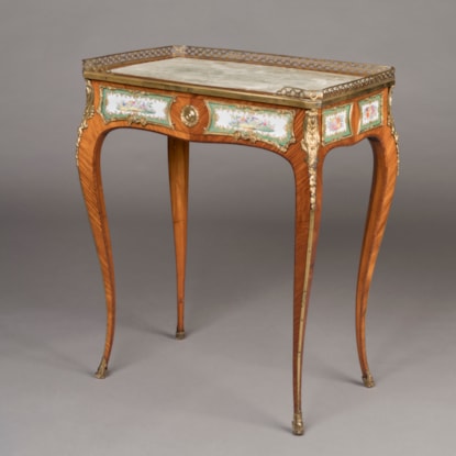A Porcelain-Mounted Occasional Table attributed to Edward Holmes Baldock