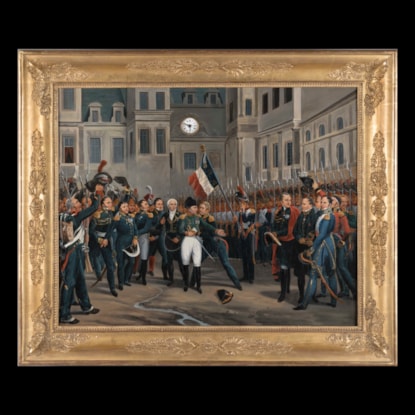 A Musical Automaton Clock Depicting Napoleon at Fontainebleau