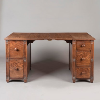 An Ingenious ‘Collapsible’ Campaign Pedestal Desk