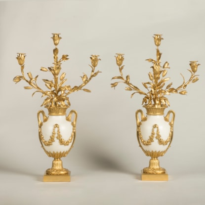 A Fine Pair of Ormolu-Mounted Candelabra attributed to Eugène Hazart