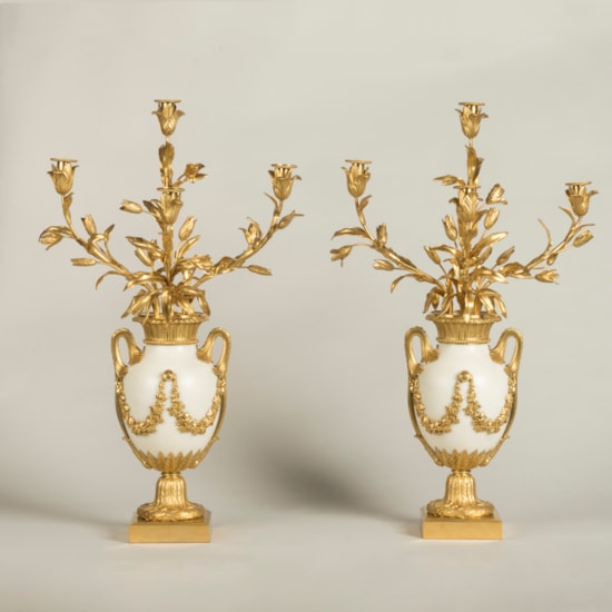 A Fine Pair of Ormolu-Mounted Candelabra attributed to Eugène Hazart