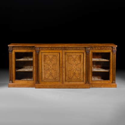 A Substantial Pollard Oak Library Bookcase