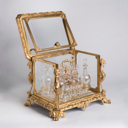 An Exquisite and Complete French Ormolu-Mounted Cave à Liqueur