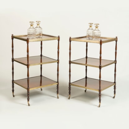 A Fine Pair of Regency Period Rosewood Étagères