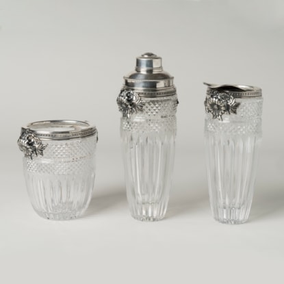 A Silver-Mounted Cocktail Set By Castaudi & Gautero