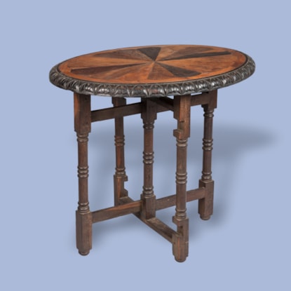 A Rare Ceylonese Table of Specimen Woods