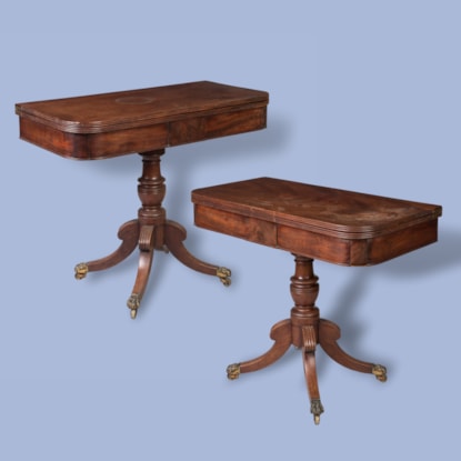 A Pair of George IV Mahogany Tea Tables