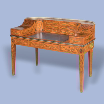An Attractive Satinwood Carlton House Desk