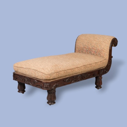 A Mahogany William IV Period Chaise Longue By Gillows
