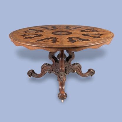 A Victorian Marquetry Inlay Centre Table