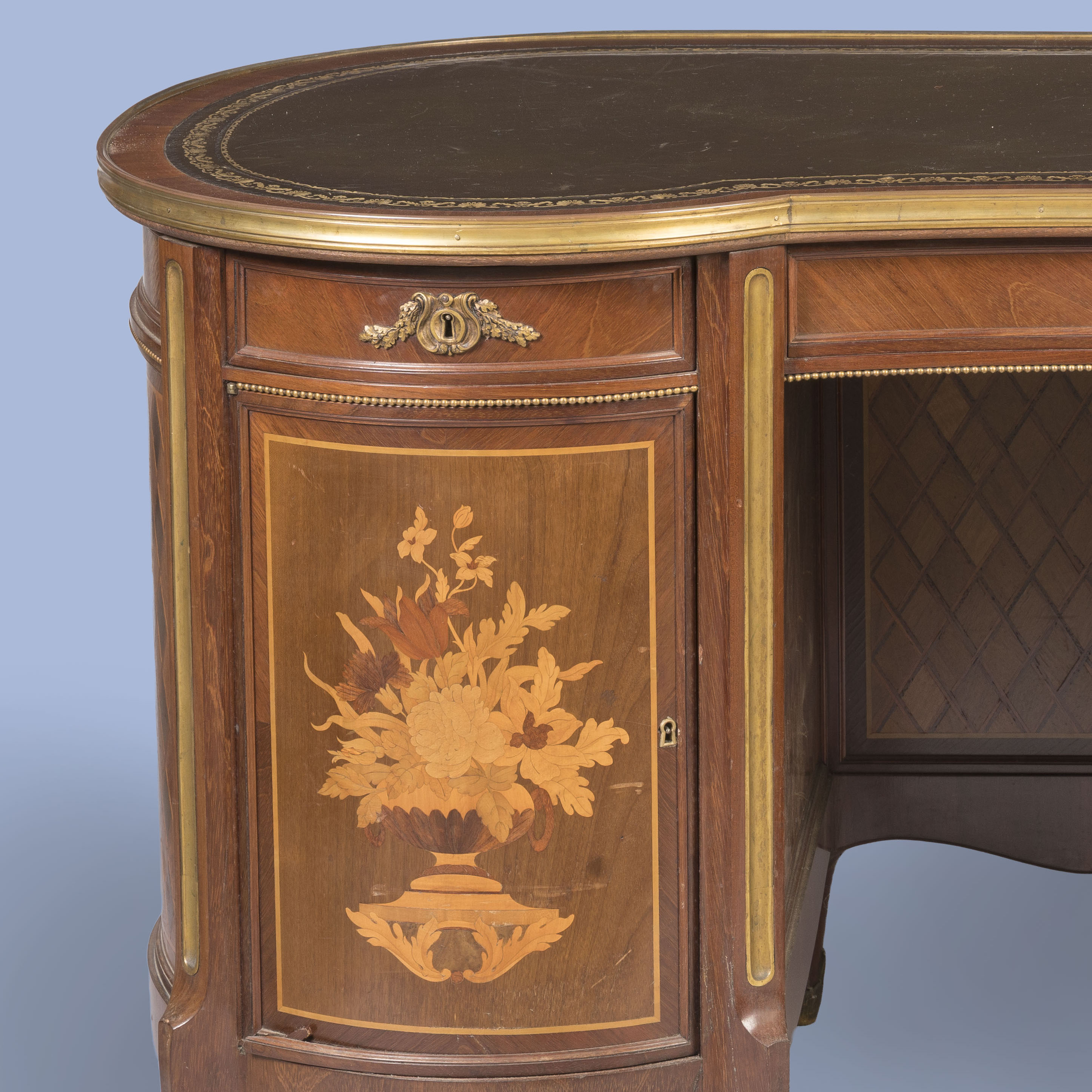 A Fine Ormolu-Mounted and Marquetry Desk