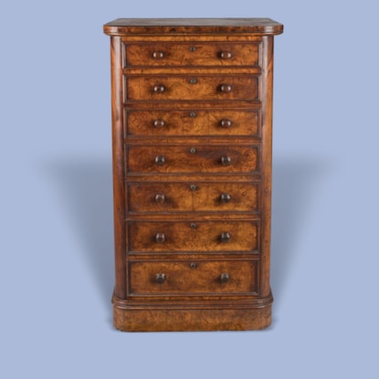 A Walnut Safe Wellington Chest By S. Mordan & Co