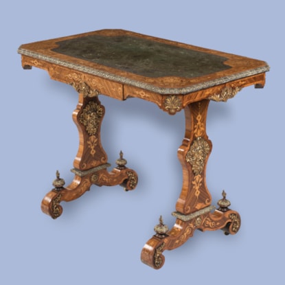 A Fine Marquetry Inlaid Writing Table