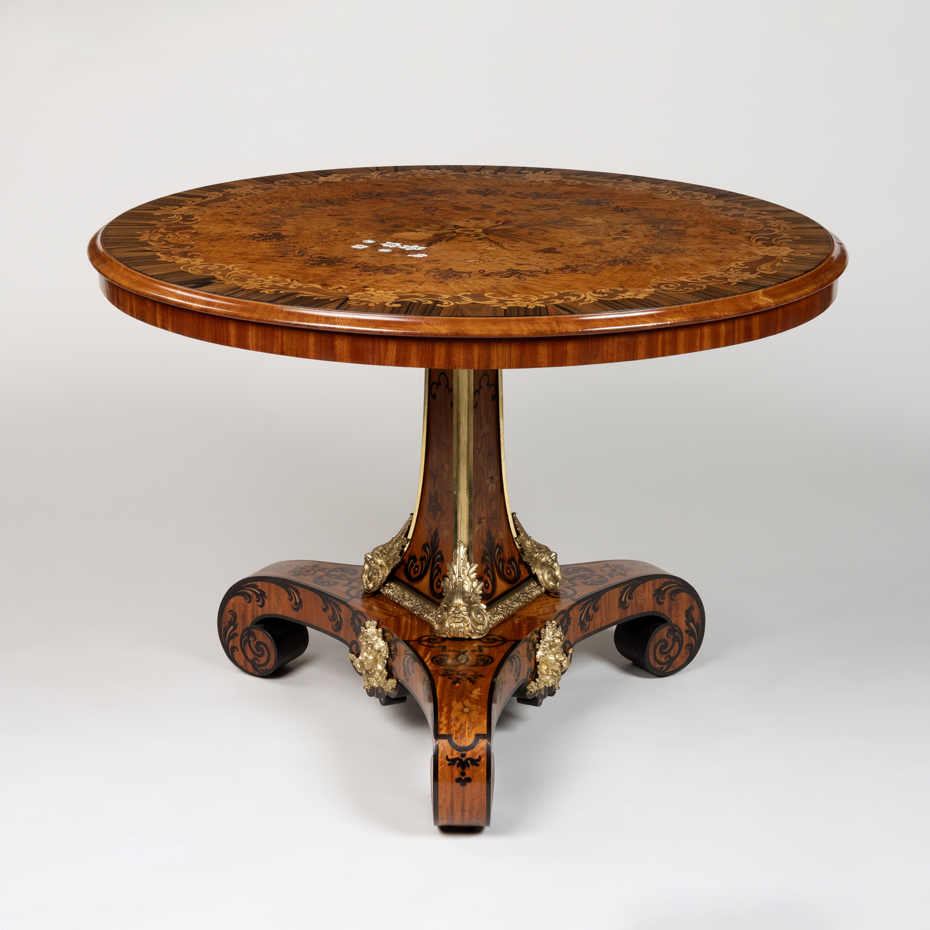 A Very Fine Ormolu Marquetry-Inlaid Centre Table attributed to Edward Holmes Baldock